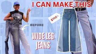 Your Old Jeans are Worth $700! | Easy DIY Wide Leg Jeans