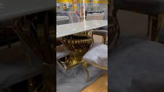 Luxury marble table with velvet chairs- Maya’s Furniture #youtubeshorts #youtube #youtuber