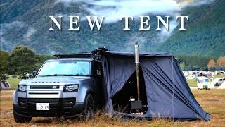 신상 텐트] 산기슭에서 장작 난로와 함께 보내는 DEFENDER 가족 캠핑, Cozy camp, Relaxing, ASMR, 4K HDR, ikamper 270awning