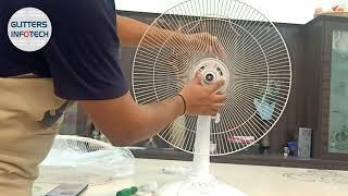 Usha Maxx Air 400mm Table Fan - Demo, Unboxing & Assembling (Hindi) | Glitters Infotech