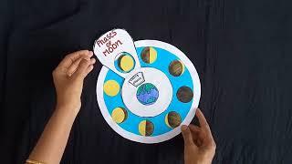 Working model of Phases of Moon |science project on Phases of moon|Model of Moon Phases |