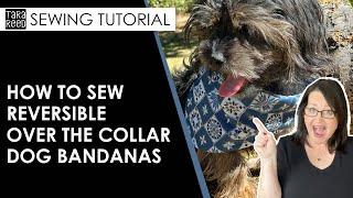   Reversible Over the Collar Dog Bandana - Beginner Sewing Tutorial