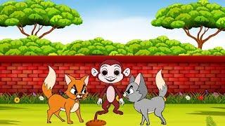 Two Cats and The Monkey | Bedtime Stories for Kids | English Cartoon Moral Stories | Nirnay Kidz