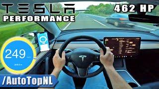 TESLA MODEL Y PERFORMANCE | 0-100 1/4 MILE 100-200 0-250 on AUTOBAHN by AutoTopNL