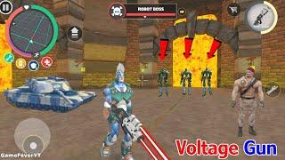 Rope Hero: Vice Town (Dual Laser Voltage Gun Shoot Robot Boss)Rope Hero vs Robot Boss - Gameplay HD