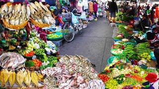 Amazing! abundance of food, Chbar Ampov food market, Cambodia