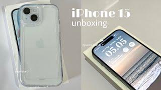  iPhone 15 blue unboxing, accessories & camera test 2024