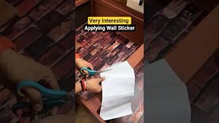 How To Stick Wall Stickers | Wood Sticker For Furniture | How To Stick Wallpaper On Wall