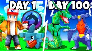 I Spent 100 Days as a DRAGON TRAINER in Minecraft Pokémon Against my Rival! (Duos Cobblemon)