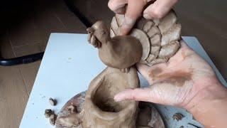 Two Lessons For Learning To Sculpt Turkey With Clay | DIY Clay Animal Sculpture