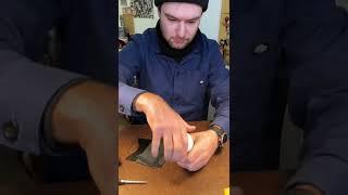 Making a leather cardholder. Part 1 #leathercraft  #leathergoods #cardholder #leathercardholder