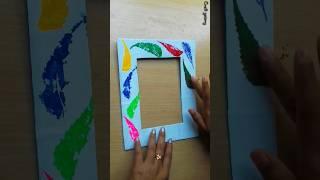Unique Photo Frame Making With Leaf #photoframe #shorts #youtubeshorts #viralshort #craftgallery