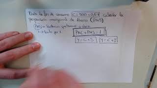 Calcular la PROPENSIÓN MARGINAL DE AHORRO (PMS) | Macroeconomia