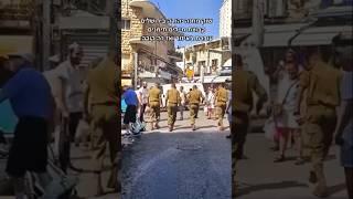 Yemenite soldiers from the IDF dancing by the Shuk #israel