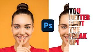 Half Face Text Portrait effect | Short Photoshop Tutorial