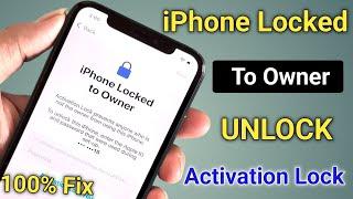 Fix iPhone Locked To Owner | How To Unlock iCloud Activation | Fix Disable Apple ID IOS 14/15/16/17