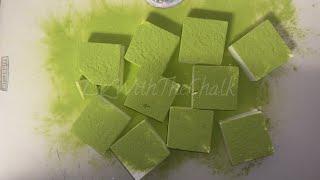 Fresh Blocks Covered in Green Pigment