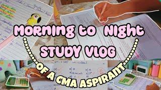 Morning to Night STUDY VLOG||CMA ASPIRANT||#studyvlog #cmausa