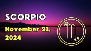 Scorpio   𝐀 𝐁𝐈𝐆 𝐃𝐄𝐂𝐈𝐒𝐈𝐎𝐍 Horoscope For Today November 21, 2024 | Tarot