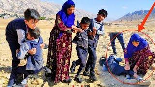 Fatemeh's children were going to school, when a sudden incident happened to her son Sajjad