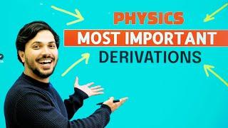 Physics Most Important Derivations Class 12 CBSE 2024-25 | Score 95+ in Physics #cbse