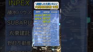 暴落買いした大型高配当株10選！！#nisa #新nisa #積立てnisa #積立nisa #積立投資 #日本株 #日本株投資 #つみたてnisa #高配当株 #高配当 #高配当株投資 #増配