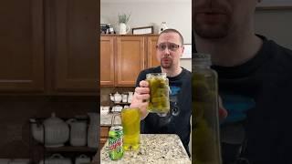 Pickle Juice & Mountain Dew! Let's go! #shorts #picklejuice #mountaindew #chug #chugging