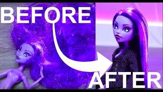 Doll Hair Makeover transformation : Fix Tangled Doll Hair EASY