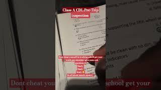 Studying for Class A CDL Permit Test #cdl #pretripinspection #truckingjourney #truckingschool