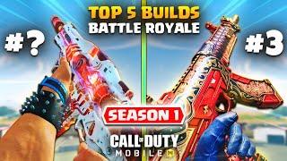 TOP 5 UNDEFEATED Custom Loadouts In Season 1 Battle Royale | COD Mobile | Best Gunsmith Builds (BR)