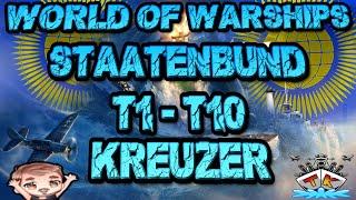 Neue Staatenbund Kreuzer T1-T10 am Horizont *Vorschau* ️ in World of Warships  #worldofwarships