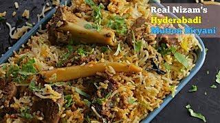 Mutton Dum Biryani | నిజమైన హైదరాబాది మటన్ బిర్యాని | How to Make Hyderabad Style Mutton Dum Biryani