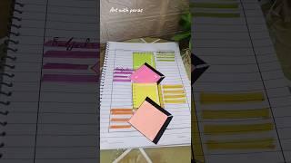 Make your journal beautifull with sticky notes#art #subscribe #shorts #short #shortsvideo