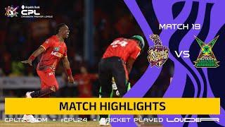 Highlights | Trinbago Knight Riders vs Guyana Amazon Warriors | CPL 2024