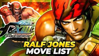 RALF JONES MOVE LIST - The King of Fighters XIII (KOFXIII)