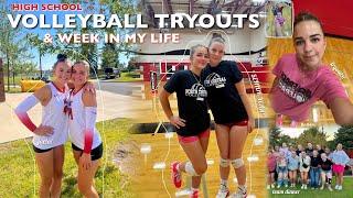 high school VOLLEYBALL TRYOUTS & WEEK IN MY LIFE! | last week of summer before senior year!️⭐️