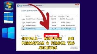 Instalar Windows sin formatear o perder tus archivos