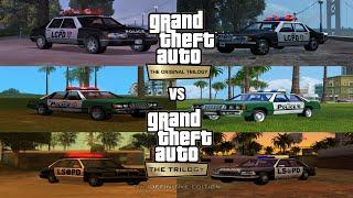 GTA 3D Original vs Definitive Edition - Emergency vehicles comparison