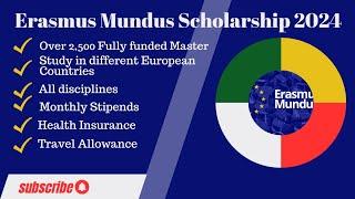 Erasmus Mundus Scholarship 2024 || EMJD 2024 || No Application Fees