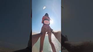 Action of a crazy Kitegirl!  How to start your Kitesurf session right!