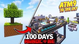 I Survived 100 Days IN ALL THE MODS 9 TO THE SKY in HARDCORE MINECRAFT