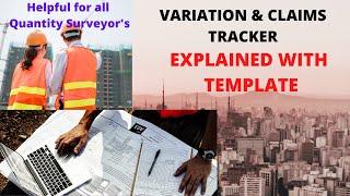How to prepare a Variation & Claims Tracker |Template included