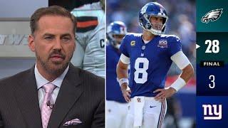 Giants are WORST franchise - Shaun O'Hara on Daniel Jones SUCK in 28-3 Week 7 loss to Eagles