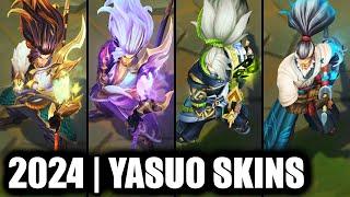 ALL YASUO SKINS SPOTLIGHT 2024 - Foreseen Yasuo Newest Skin | League of Legends