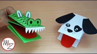 How to make a hand puppet from one sheet of paper | Animal hand puppets DIY | Maison Zizou