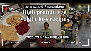 Reduced 18kg+ weight eating like this || high protein veg recipe #wellnesswithkusumarajanna