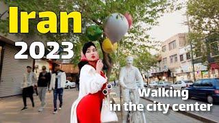 iran Qazvin walking in the city center 2023