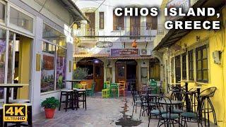 Chios Island, Greece Walking Tour 2022 | 4K