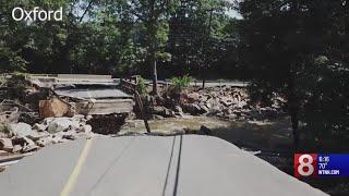 News 8 drone footage captures flood damage in western Connecticut