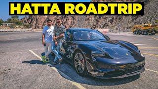 PORSCHE TAYCAN EV RANGE TESTED  HATTA ROADTRIP FROM DUBAI 